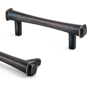 HESTIA HARDWARE 10 Pack Cabinet Handles 3 Inch, Simply Modern Oil Rubbed Bronze Drawer Pulls | 76mm Kitchen Cabinet Hardware, Knobs (Z21.10.O)