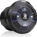 Pyle Amplified Wireless Bluetooth Audio Controller - 800 Watt Bluetooth Media Button, Waterproof Marine Receiver Remote Control w/ AUX, Mount for Car Truck Boat Marine PowerSport Vehicles - PLMRBT19