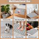 Foldable Stone Bath Mats For Bathroom,Super Absorbent Dry Diatomaceous Earth Mat Drying Pad,Large Stone Drying Mat For Kitchen Counter,Countertop Bath Accessories, 24"X16"