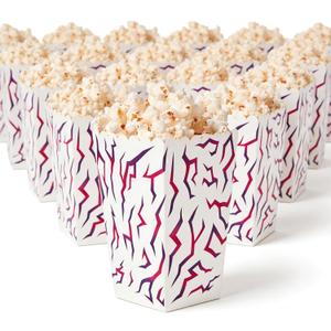cyxevous 24Pcs Paper Boxes Purple Pink Crack Pattern Movie Hunters Birthday Decorations Snack Trays Boxes for Movie Hunters Party Decorations