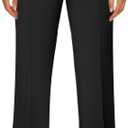 JEKAOYI Womens Straight Leg Dress Work Pants High Waist Stretchy Business Casual Pants Office Trousers Slacks (Black, M)