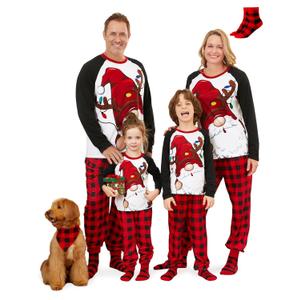 PATPAT Family Christmas Pjs Matching Sets Holiday Jammies Sleepwear Christmas Pajamas for Family Xmas Outfits with Socks (2T, Red Gnome)