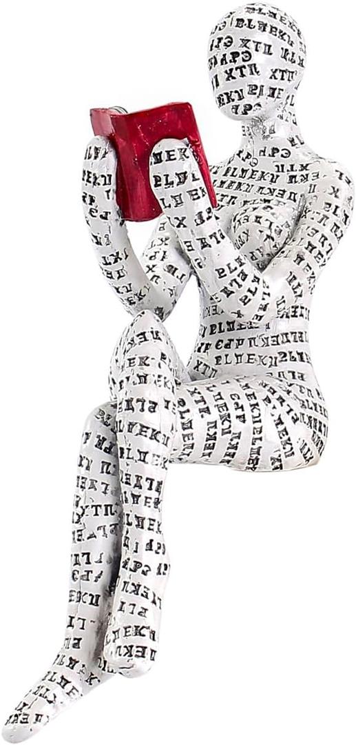 Home Decor Thinker Statue Pulp Reading Women Aesthetic Bookworms Abstract Sculpture Decoration for Home, Office, Living Room Home Decor Thinker Statue Pulp Reading Women Aesthetic Bookworms Abstract Sculpture Decoration for Home, Office, Living Room