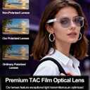 Smart Bluetooth Glasses, AI Voice Translation Eyewear with Integrated Speakers and Microphone, Hands-Free Calling & Music for Sports, Driving and Business, IP65 Rated, Unisex Design