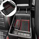 TACORBO Center Console Organizer Compatible with 2019-2024 Kia Forte LX/LXs/GT-Line/GT Insert Tray ABS Armrest Secondary Storage Box, Red