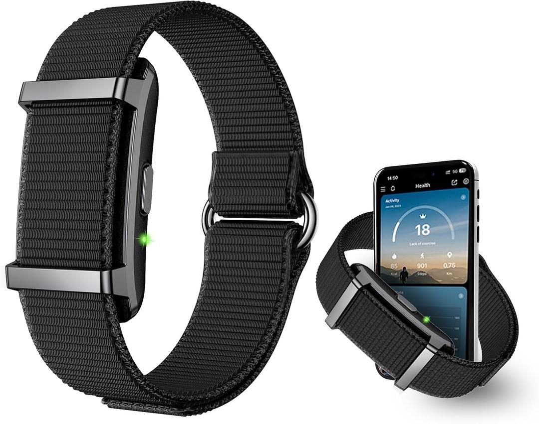 Smart Bracelet, Activity Trackers for Men & Women, Fitness Tracker Band, 24H Sleep Tracker, All-Day Continuous Heart Rate, Blood Oxygen, Stress, HRV Monitor, 170+ Sport Modes with Free APP (Black)