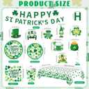 106PCS St. Patrick's Day Plates and Napkins Set, St Patricks Day Decorations Shamrock Plates Saint Patricks Day Party Supplies Disposable Paper Plates for Irish Lucky Day Celebration, Serves 24