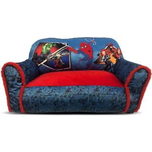 Marvel Avengers Cozy Double Bean Bag Sofa Chair with Sherpa Trim Blue Large