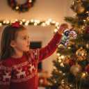 Cute Chocolate Lab Hugging Candy Cane 2D Flat Acrylic Ornament - Christmas Tree Decoration, Unique Animal Keepsake 2025