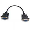 DB9 Female to VGA Female 15Pin Three-Row Signal Transmission Cable, VGA to DB9 Serial RS232 Data Cable for Mutual Transmission of Signals Between 9Pin Video Devices and Computers 1.5Meter