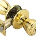 Design House 782755 Tulip Keyed Entry Door Knob Polished Brass