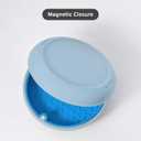 Retainer Holder with Mirror & Lanyard, Compact Night Guard Case with Vent Holes, Partial Denture Container for Purse, Portable Aligner Box Compatible with Invisalign (Purple)