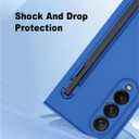 for Samsung Galaxy Z Fold 4 Case with S Pen Skin Friendly Z Fold 4 Phone Case with Pen Holder Folding Shockproof Full Protective PC Wireless Charging Case for Galaxy Z Fold 4 - DarkGreen