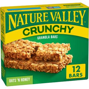 Nature Valley Crunchy Granola Bars, Oats 'n Honey, 12 Ct, 8.94 oz (6 Pouches) BBD: 21 Jan 2027