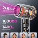 SHRATE Professional High Speed Ionic Hair Dryer | Ultra-Fast Drying | 500 Million Negative Ions | Low Noise | 160000 RPM | Compact Blow Dryer with Magnetic Diffuser for Faster Drying All Hair Types