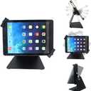 Desktop Anti-Theft Security Kiosk POS Stand Holder Enclosure with Lock & Key, Compatible with iPad air, iPad mini, Galaxy Tab, Note 10.1, 7-10 inch Tablets, Flip & Rotate Design, Black