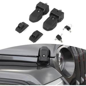 RT-TCZ for Jeep JL OEM Hood Latches Catch Locking with Key for Jeep Wrangler JL JLU Gladiator JT 2018-2024 Original Factory Black 2pcs