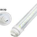 GreenSun F48T12 CW HO 4FT 20W R17D LED Tube Bulb, 5000k Daylight Clear Cover for Commercial Household Lighting, 360 Degree R17D Base