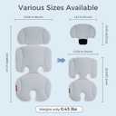 Momcozy Stroller Cooling Pad | Detachable 2-Piece Cooling Cushion | Universal Soft Cooler Pad, Breathable & Adjustable Car Seat Liner | Fits Strollers, Car Seat, Swing, High Chair, Bassinet