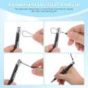 NUOBESTY 8Pcs Retractable Stylus Pen Lanyards Elastic Spring Rope Anti Lost Cord for Secure Pen Tether and Small Item Holder