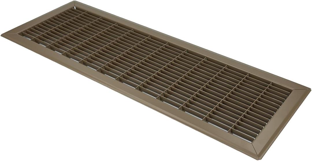 30x6 Floor Return Air Grille Fit 6x30” and 30x6” Duct Opening,Jumpable Floor Vent Cover Grille,Heavy Duty Floor Air Return Vent Cover Grill,Outer Dimensions:Duct Opening Size Name: For 30"Wx6"H-Duct Opening