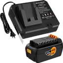Amityke 3.0Ah Replacement for Black and Decker 40V Battery Charger & Battery Combo,Compatible with Black and Decker 40 Volt LBX2040 LBXR36 LBXR2036 LST540 LCS1240 LBX1540 Cordless Power Tools