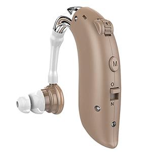 Rechargeable Hearing Aid, M/O Switch, Tan Color