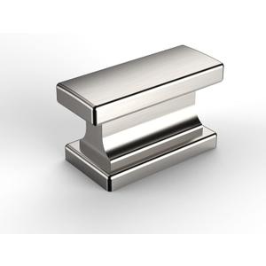 Amerdeco 20 Pack Brushed Satin Nickel Cabinet Knobs 1.46 Inch(37mm) Single Hole Cabinet Handles Rectangle Dresser Knobs and Pulls for Bathroom Cabinets