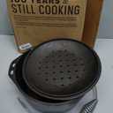 Lodge 5 Quart Pre-Seasoned Cast Iron Dutch Oven with Lid - Wire Bail Handle for Easy Transfer from Cooking Surface to Table - Use in the Oven, on the Stove, on the Grill or over the Campfire - Black