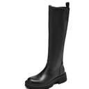 Women's Knee High Boots Fashion Platform Lug Sole Tall Riding Boots Comfortable Stretch Calf Dress Long Boots Size 11