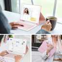 Keyboard Case for iPad 9/8/7th Gen, 10.2 inch, Detachable Bluetooth Keyboard, Pink