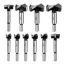 10PCS Forstner Drill Bit,Carbide Tipped Forstner Bit for Hard Wood, Wood Drilling Hole Saw Set Woodworking Hinge Cutter Tool Kits for Wood Plastic Plywood