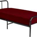 Cot Fitted Sheet 30 x 75, 100% Egyptian Cotton, 1 PC Cot Size Bottom Sheet Only, Perfect for Narrow Twin, Camp Bunk, Army Cots, Trifold Mattress, Camping Cot, Guest Bed Replacement(Burgundy)