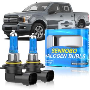 Halogen Headlight Bulbs Fit for Ford F150 2015-2023, 9005/HB3 High Beam Headlight Replacement Bulb, Super Bright 5000K White, Plug and Play, Pack of 2