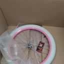 JOYSTAR 12 14 16 18 20 Inch Kids Bike Front Wheels Replacement Bicycle Wheels with 12-20 Inch Solid Air Rubber Tire & Inner Tube Don't Fit Huffy Bike Black & White Pink