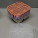 6 Pack Snack Containers, 4 Compartment Snack Box Containers Bento Box, Reusable Meal Prep Lunch Containers for Adults Kids Toddler, Divided Food Containers for Travel Work School