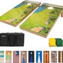 GoSports 4 x 2 ft Regulation Size Wood Cornhole Boards - 10 Vintage Wood Designs (Choose Your Style)
