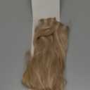 Loxxy Hair Extensions Clip in Human Hair Seamless Clip in Human Hair 14inch Light Brown Fading To Platinum Blonde Balayage Clip In Real Hair Extensions Natural Straight Ultra Thin Weft 110G 7Pcs #8/60