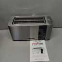 Mueller UltraToast Full Stainless Steel Toaster 4 Slice, Long Extra-Wide Slots for Bagels and Waffles, 6 Browning Levels, LED Display, Cancel/Defrost/Reheat Functions & Removable Tray, Kitchen Gadgets