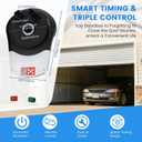 Automatic Roller Door Opener, Roll Up Garage Door Opener with 4 Remotes 800N & Secure Encryption for Garage Warehouse Store & Barn Farm, Wall Mounted