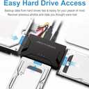 Hard Drive Reader, USB 3.0 to IDE and SATA Adapter External Hard DriveConverter for Universal 2.5/3.5 HDD/SSD Hard Drive Disk Includes 12V Power Adapter, Support 6TB - Black
