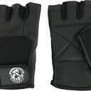 Gym Gloves Black with Wrist Closure for Man & Women, Padded Workout Crossfit, Weightlifting,Biking. (Black, S)