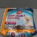Simple Solution Disposable Dog Diapers, Female Dog Diapers, Puppy Potty Training, Incontinence and Heat Cycle Protection, Large Diapers for Dogs, 18-27 Inch Waist, 30 Count