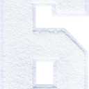 8" Chenille Number Patches Large Iron on Patches White Number Clothing Applique Patches (6)