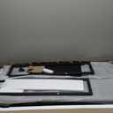 AODK L Shaped Desk Gaming Desk with LED Light & Power Outlet, 53 Inch Reversible L Shaped Computer Table with Shelf & Storage Bag & Hook for Home Office, Black