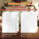 TransOurDream Sublimation Sticker Paper-10 Pcs +Sublimation Paper-10Pcs Glossy White Waterproof Sublimation Stickers 8.5x11 inch for Sublimation Inkjet Printer and InkWhite Sublimation Sticker Paper