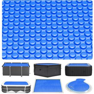 Evoio Solar Pool Covers, 12 x 24 Foot Solar Pool Blankets for Inground Above Ground Rectangular Swimming Pools, Heavy-Duty Floating Bubble Pool Hot Tub Spa Covers Thermal Blanket (12 x 24 Ft)