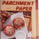 QYH Parchment Paper Baking Sheets 300 Pieces 8x12 Inch Non-Stick Non-Curl Pre-cut White Parchment for Baking Grilling Cooking