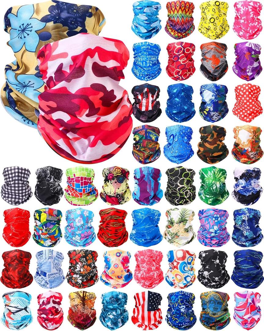 JaGely Summer Neck Gaiters for Men Multi Cooling UV Protection Neck Gaiter for Sun Protection Face Mask Balaclava Motorcycle