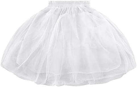 LULUSILK Girl’s Hoopless Petticoat Crinoline with 3 Layers, Kids Flower Girl Underskirt, L
